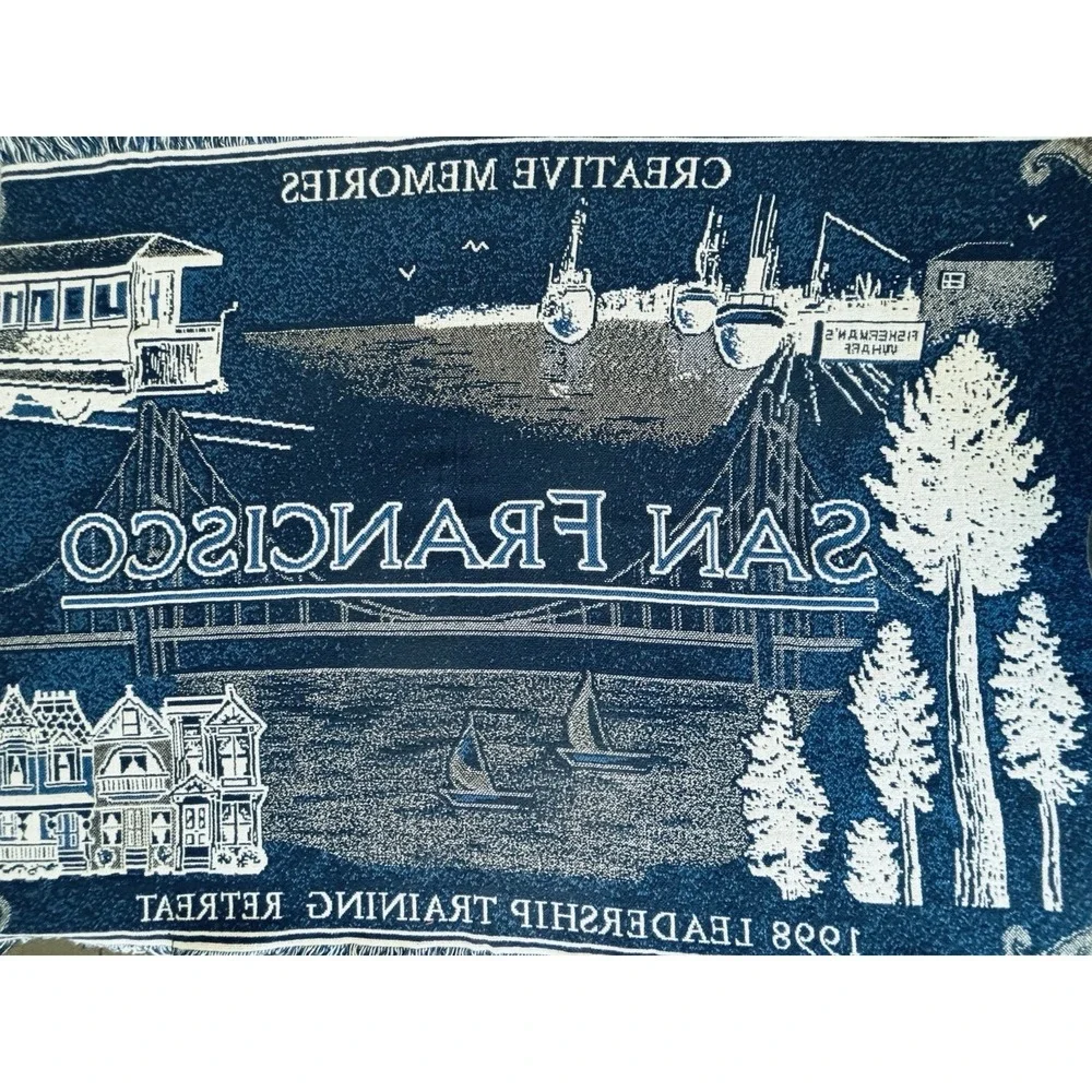 Creative Memories San Francisco Fringe Throw Blanket Vintage‎ Retreat  67